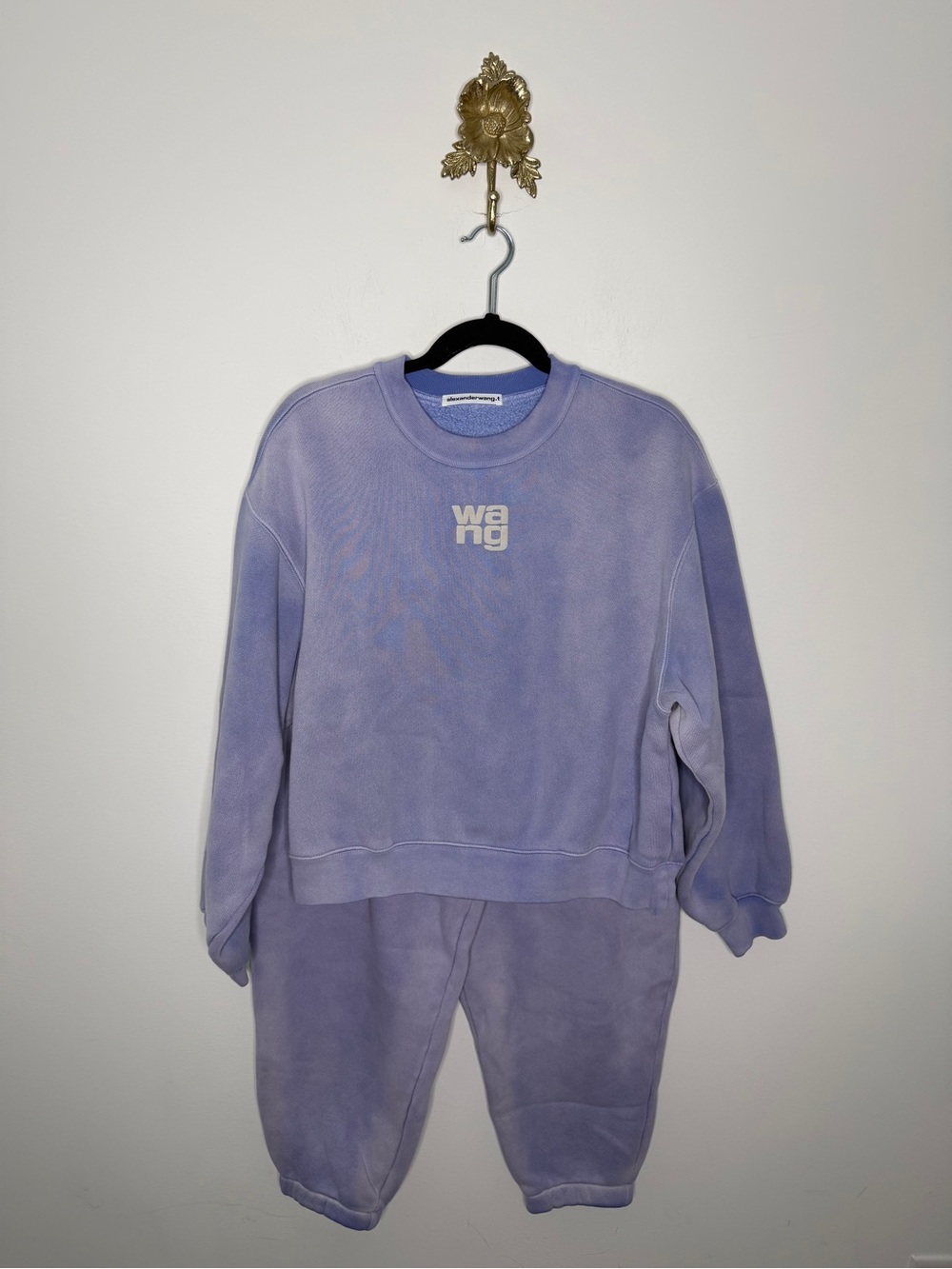 Alexander Wang Essential Terry Crew Sweatshirt and Sweatpants M